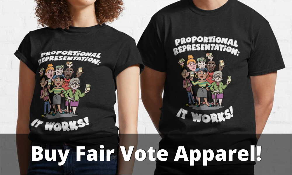 Buy Fair Vote Canada Apparel proportional representation